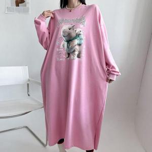 빅사이즈 502 귀욤캐릭터오버핏원피스 DMAT867