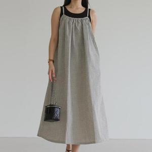 빅사이즈 507 스페셜체크레이어원피스 DLYV020