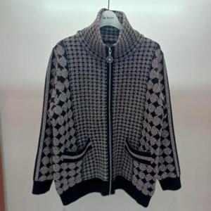 Destijl HC06 따뜻한 하이넥 타일체크 집업 쟈켓형 가디건 D2543cd02