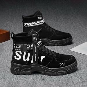 남성 캐주얼 영문 레터링 하이탑 스니커즈 ZG18869 패