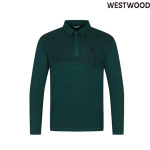 [웨스트우드]남성 겨울 프린트 폴로 기모티셔츠 WO4MTTP449