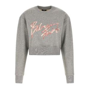 발망 파리 크롭 프론트 로고 맨투맨 GF1JO080BD43 YIW