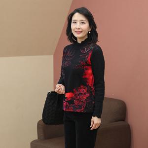 [쉬즈마담]T57464 수채꽃 소매망사엠보 이중프릴넥티 엄마옷