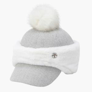 데상트골프모자 JQS DP42WFCPO1-IVYG 여성 이어워머 SET 방한캡 / Ivory