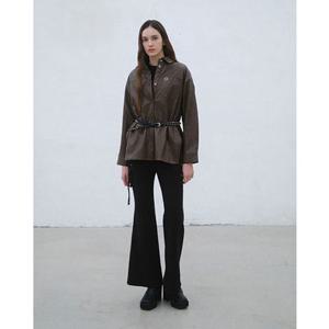 [에고이스트]페이크 레더 포켓 롱 블라우스(ER4WB160)