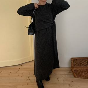 나야홍 / 빅사이즈 512 레이어드묶음랩원피스 DMOV942