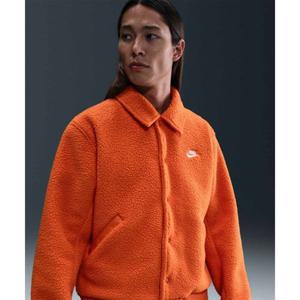 나이키 스포츠웨어 클럽 하이파일 플리스 코치 재킷 M - 캠프파이어 오렌지화이트 HV1430-893 246762