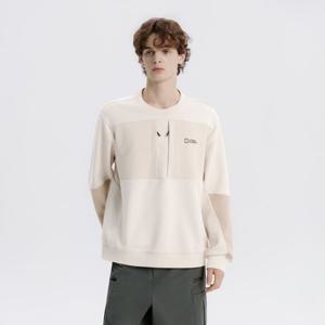 내셔널지오그래픽N261MSW510 NRN 유틸리티 포켓 세미오버핏 맨투맨 SILVER BIRCH