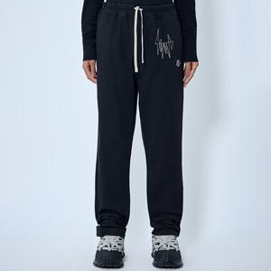 26 SS 몽클렉어 x 릭오웬스 로고 모티프 밴딩 코튼 스웨트 팬츠 블랙 MU01F8H04 89B7R 999