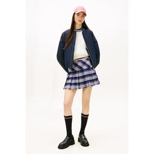 [타미진] T32G0WSC40TWT1 여성 체크 미니 플리츠 스커트