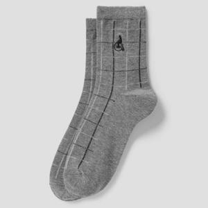 [빈폴] 남성 체크 중목 양말 - 그레이 BE61KTM153 026
