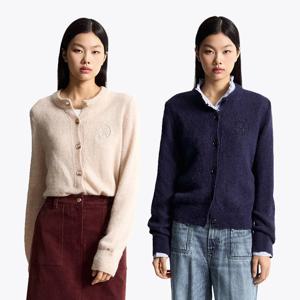 [공식][타미힐피거] 알파카 블렌드 크루넥 가디건 2종 택1 (T22F9KCD090WT1)