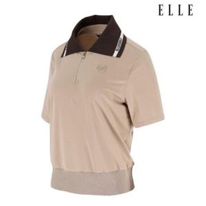 엘르골프 세이브존01 여성 카라 반팔형 반집업 티셔츠 6J65251 200
