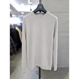 바쏘옴므 세이브존03 바쏘옴므 간절기 베이지 면혼방 라운드 와플 니트 WSAGA1WR02A