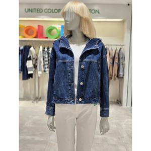 [베네통][베네통] 베네통 강아지 니트 후드 데님 점퍼 BAJPA2611