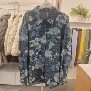 오프리미츠 H 프린트데님셔츠 B25NB2202