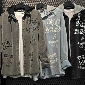 엠할리데이 HC03 전판 아트윅 후드탈착 데님셔츠 MP3YU682