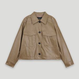 [코데즈컴바인] 스탠카라 밑단 스트링 레자자켓 (CLA-LE503W2)