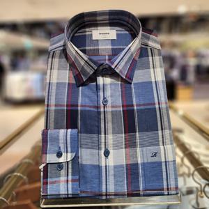 [레노마] 린넨혼방 멀티 빅체크 일반핏 RQSSG0043NY