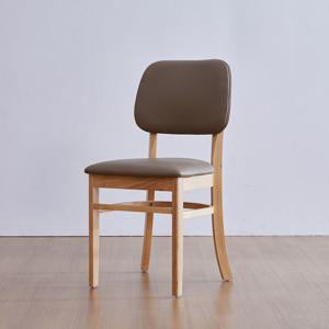 베스트리빙 버튼 인테리어 카페 원목 가죽 식탁 의자 1개