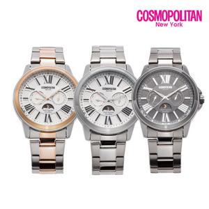 [코스모폴리탄] 문페이즈 남성 메탈 시계 CPM1707M