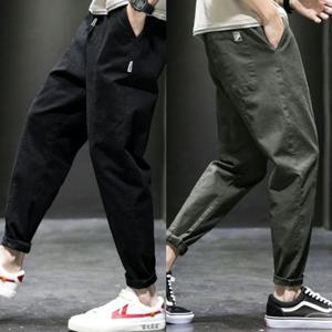 캐주얼면바지 남성배기팬츠 캐주얼바지 허리밴딩 슬랙스