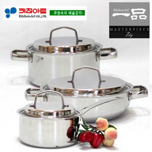 키친아트 일품(  ) 7-PLY 통칠중냄비 3종(B)SET(16+24+24전)