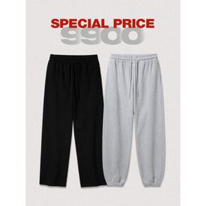 [리퍼브][더블코튼/기모] 앨빈클로 무지 조거/세미 와이드 트레이닝 팬츠 택 1