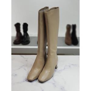 한슈 세이브존03 가죽 데이브 키높이 롱부츠 6cm HS671008gd