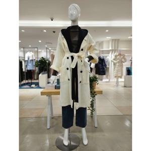 [포커스] 포커스 후드배색 롱 코트 가디건 FW3K7CT0363