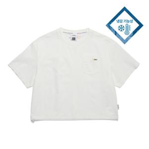 내셔널지오그래픽 N242WTS970 여성 쿨링 크롭 포켓 반팔 티셔츠 BIRCH