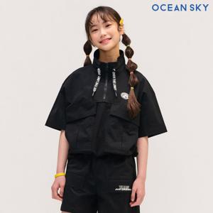 [오션스카이]여아 스트레치 반지퍼 반팔 아노락 티셔츠-DBJG5861