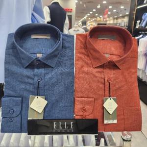 엘르옴므 sh06 엘르옴므 남성셔츠 린넨혼방 솔리드 EBDMR0114 EBDMR0114