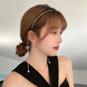 러블리 스트링 나비 큐빅 머리띠 1P 패션 헤어밴드
