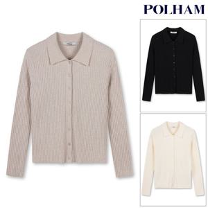 폴햄  여성 카라 립 가디건(PHE4EC2320)