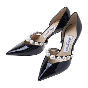 [지미추] 여성 펄 스트랩 펌프스 AURELIE 85 XKM BLACK WHITE