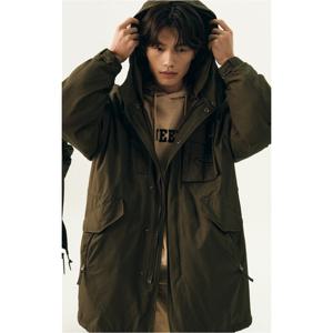 [지프]공용) 왜고니어 볼 패딩 내피 롱 야상 자켓 점퍼 JO4JPU133