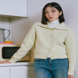 [폴햄]여성 변형 카라 래글런 버튼 가디건 PHE4EC2360