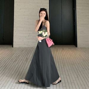 패션] 여름 끈나시 맥시 A라인 롱 원피스 MFNC040 카라 여성