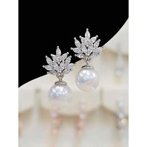 볼라레 세이브존03 볼라레 치스파큐빅 진주 드롭귀걸이 2color AGSSS1659A