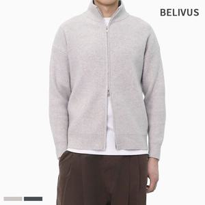 [빌리버스]빌리버스 남성 니트집업 울 혼방 투웨이 집업 BAX176
