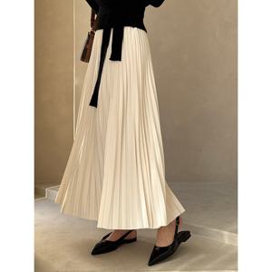 [모리스커밍홈]페이보릿 플리츠 롱 스커트_M2501SK003A