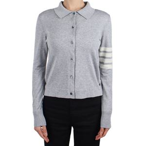 톰브라운 여성 사선완장 코튼 가디건 라이트그레이 FKL003A Y3036 055