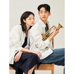 [빈폴멘] 남녀공용 플레인 셔츠  화이트 (BC5264C111)