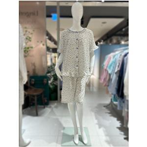 [비너스]VPA4526W   여름 지지미 라운드넥 반팔 반바지 세트  잠옷 학생잠옷파자마