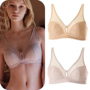 [비너스]오르화 노와이어 A.B컵 가장얇고 슬림한 깃털브라 에어슬림 얇은패드 OBR3893AB