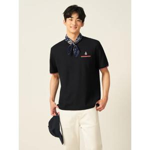 [빈폴멘] 허니쿨 포켓 라운드 티셔츠 블랙 (BC5442C365)