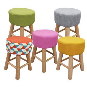 데이퍼니처 멀티원형스툴화장대보조원목 인테리어의자