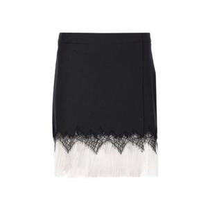 알렉산더 맥퀸 레이스 디테일 미니 스커트 830083QJADK 1000 TP940312599