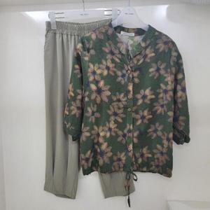 더스토아 DP01 카키 꽃 남방 셔츠 T25tchu25b039